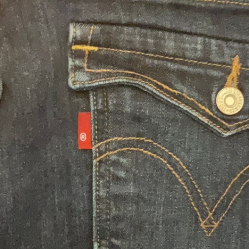Levi Boot Cut 515 Jeans with back flap pockets and rare single "R" red tag.  14. - Picture 4 of 15
